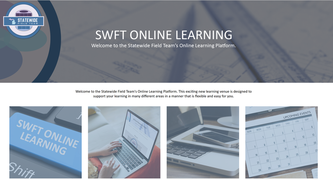 The SWFT Online Learning landing page
